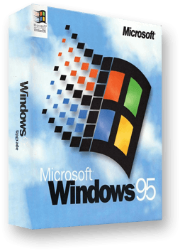 Box of Windows 95 software